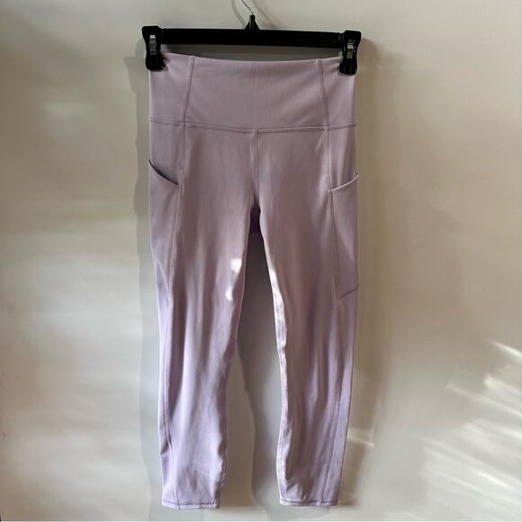 Fabletics Leggings PureLuxe Oasis Capri Hazy Iris NEW! - Picture 3 of 15